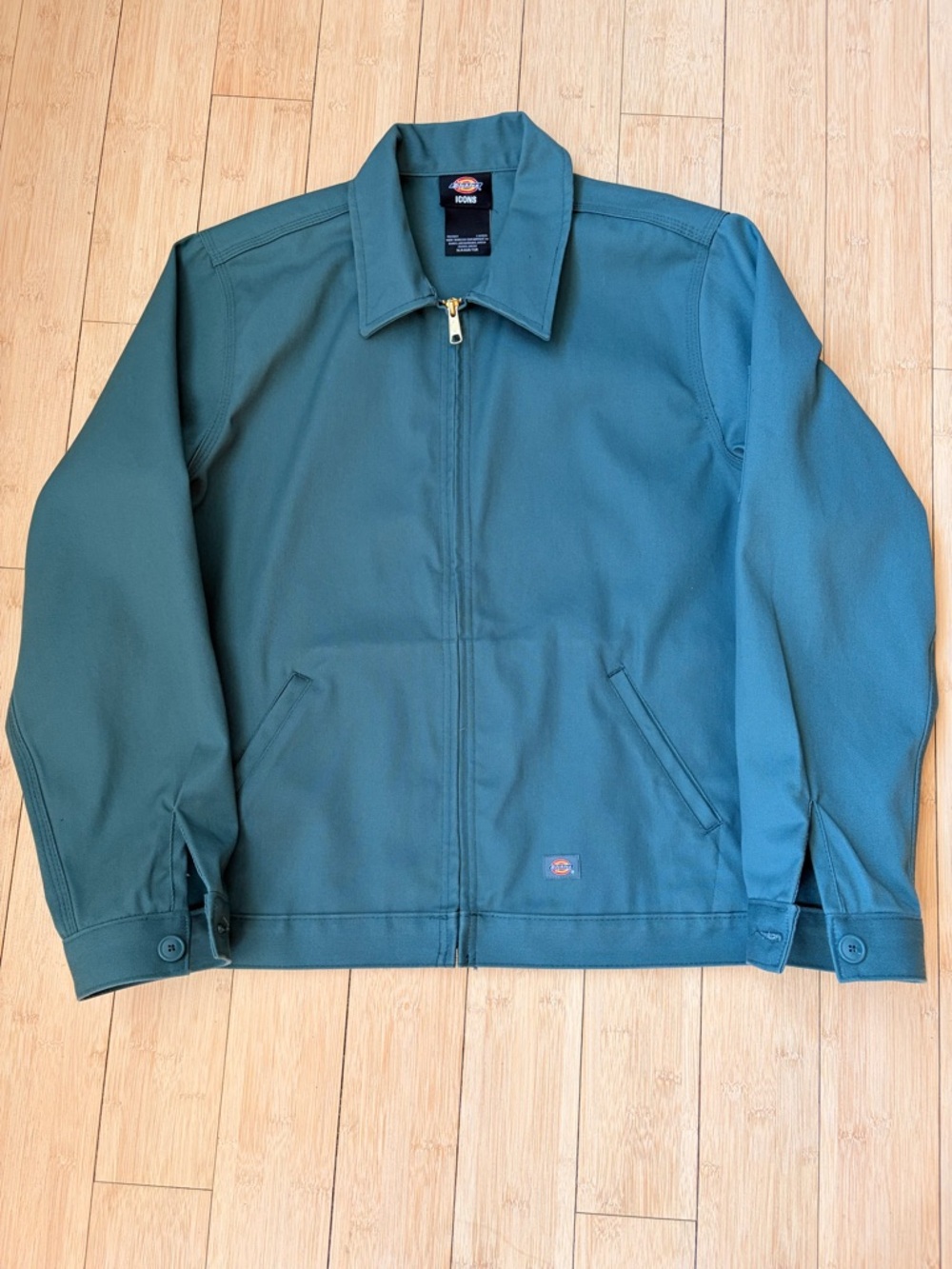 Dickies Teal Zip-Front Work Jacket